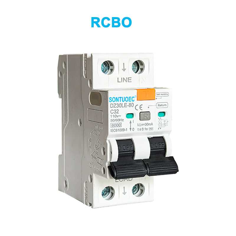 2P Leckage aktuelle Circuit Breaker 6ka Ic61009.1Dandard Qualitéit RCBO