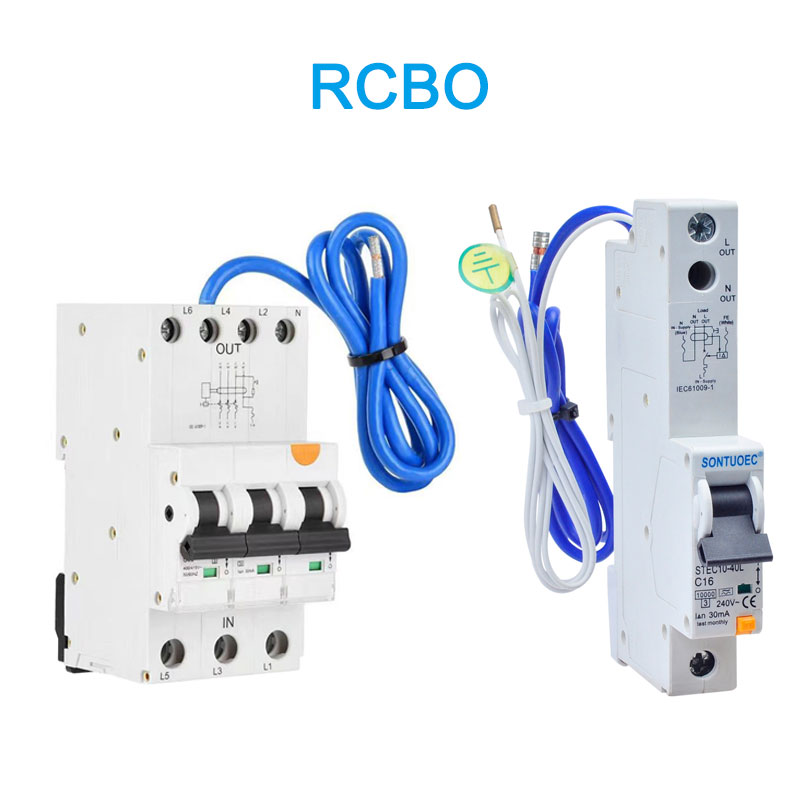 6ka 3P + N Leckage Circuit Breaker A (AC) Typ RCBO mam Kabel