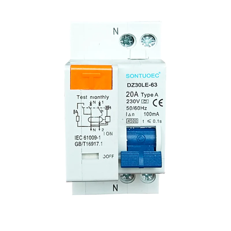 1p + n elektronesch Typ RCBO