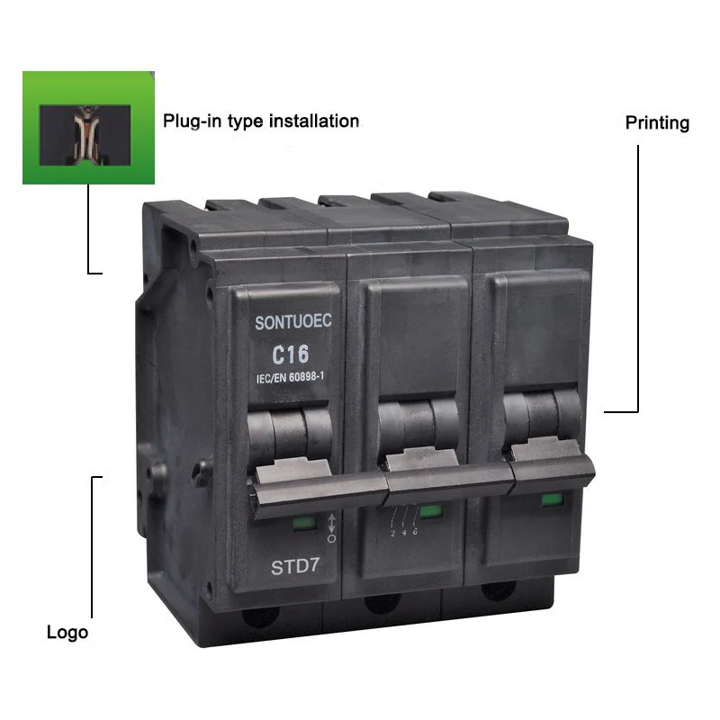Plug am Typ 3P Miniatur Circuit Breaker MCB