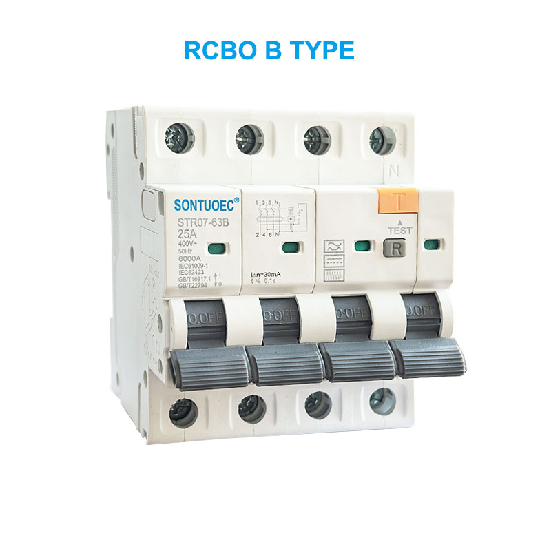 BRE7-63B RCBO B Typ 2P 4p Reschtinuellen aktuelle Circuit Breaker