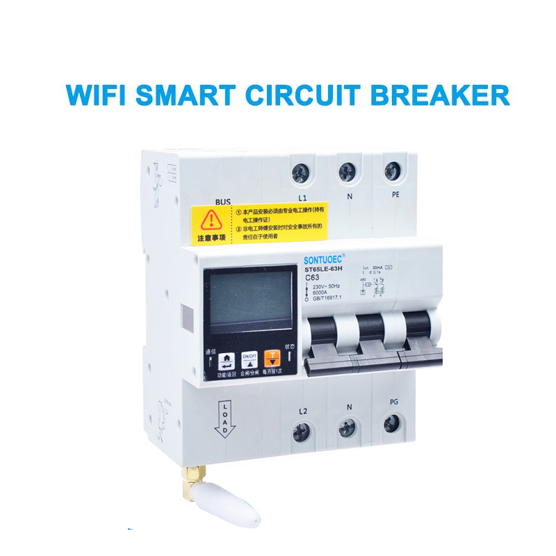WiFi 4G Tuya St65LE-63h Serie Multi Fonctional RCB-Intelligent Circuit Breaker